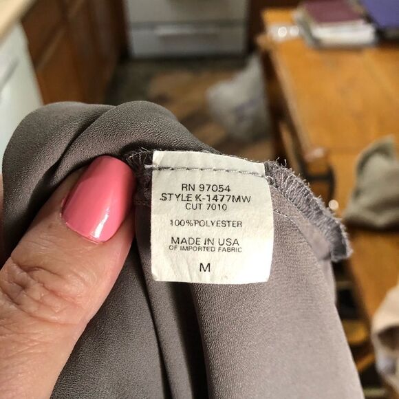 Revolve Krisa Women’s Surplice Back Chiffon Long Sleeve Blouse - M - Picture 13 of 14